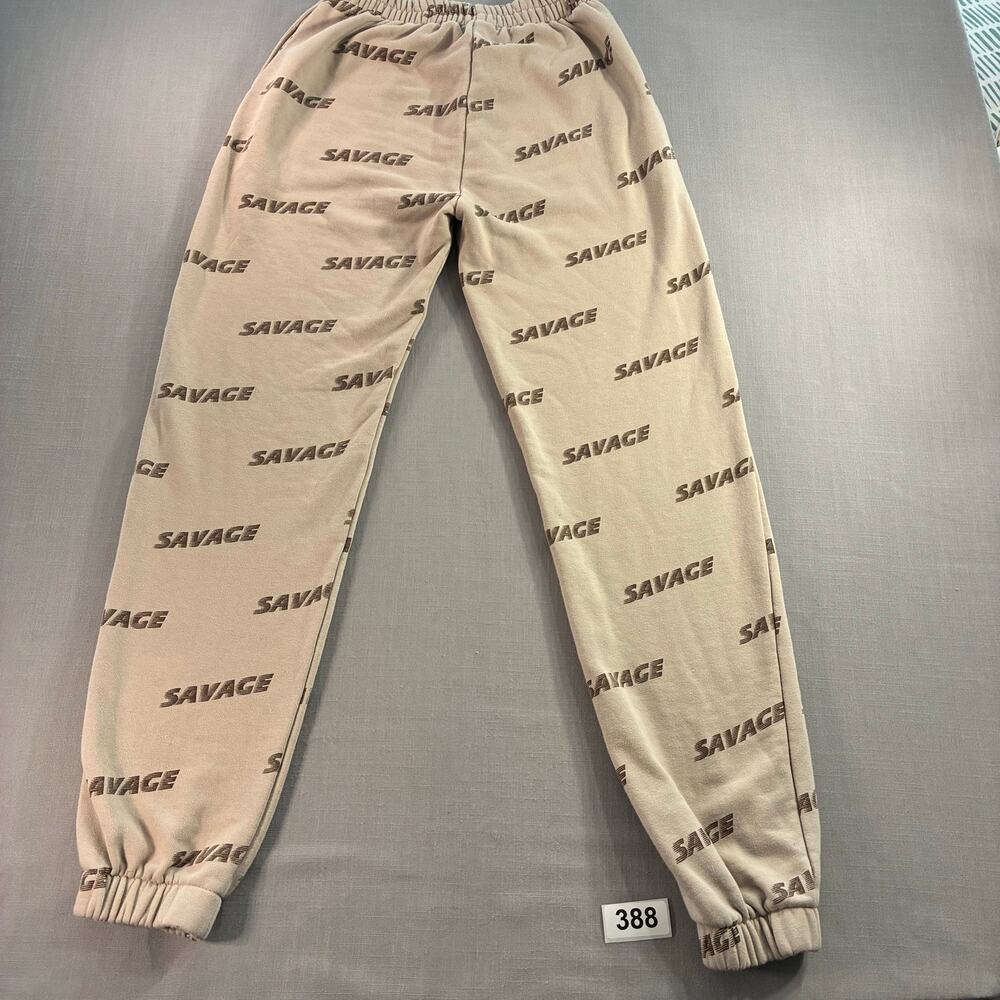 Fashion Nova Savage All Over Print Jogger Sweatpants Beige Women’s S - Picture 6 of 7